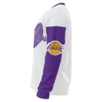 Los Angeles Lakers Sweater Customized Heart Sketch Purple White Best Selling