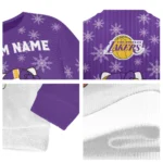 Los Angeles Lakers Sweater Customized Hello Kitty Purple Best Selling