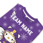 Los Angeles Lakers Sweater Customized Hello Kitty Purple Best Selling