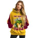 Louisiana Monroe Warhawks Hoodie Customized Grinch Fierce Red Best Selling