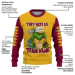 Louisiana Monroe Warhawks Sweater Custom Grinch Fierce Red Best Selling
