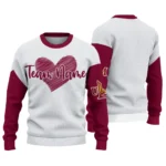 Louisiana Monroe Warhawks Sweater Customized Heart Sketch Red White Best Selling