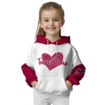 Louisiana Ragin Cajuns Hoodie Custom Scribble Heart Red White Best Selling