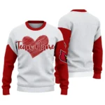 Louisville Cardinals Sweater Personalized Heart Sketch Red White Best Selling