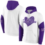 Lsu Tigers Hoodie Personalized Scribble Heart Purple White Best Selling