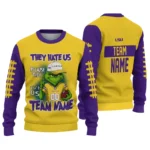 Lsu Tigers Sweater Personalized Grinch Fierce Purple Best Selling