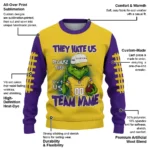 Lsu Tigers Sweater Personalized Grinch Fierce Purple Best Selling