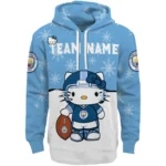 Manchester City Hoodie Personalized Hello Kitty Sky Blue Best Selling