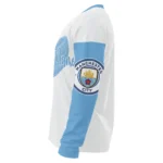 Manchester City Sweater Customized Heart Sketch Sky Blue White Best Selling