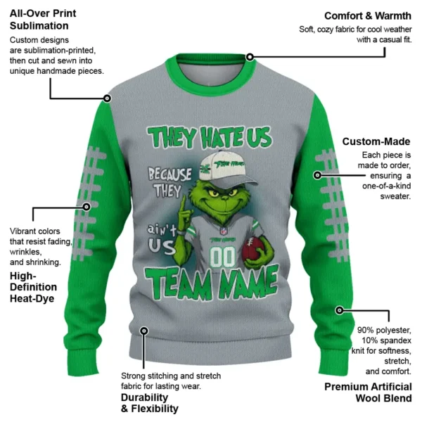Marshall Thundering Herd Sweater Custom Grinch Fierce Green New Arrival