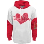 Maryland Terrapins Hoodie Customized Scribble Heart Red White Best Selling