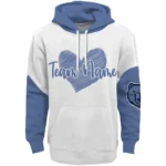 Memphis Grizzlies Hoodie Custom Scribble Heart Blue White Best Selling