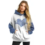 Memphis Grizzlies Hoodie Custom Scribble Heart Blue White Best Selling
