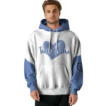 Memphis Grizzlies Hoodie Custom Scribble Heart Blue White Best Selling