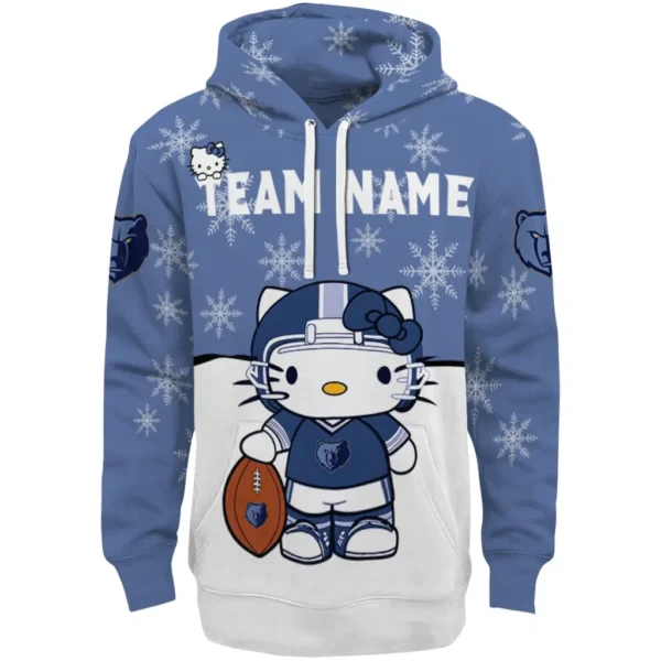 Memphis Grizzlies Hoodie Personalized Hello Kitty Blue Best Selling