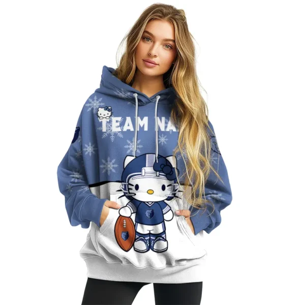 Memphis Grizzlies Hoodie Personalized Hello Kitty Blue High Quality