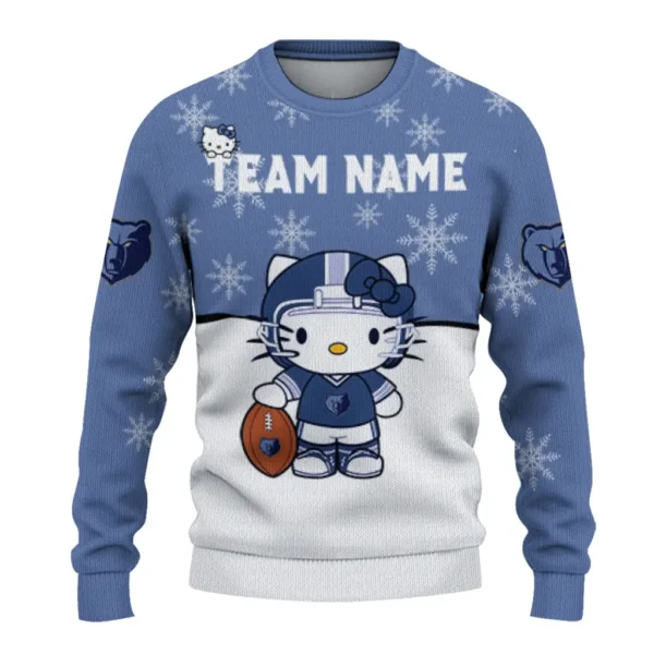 Memphis Grizzlies Sweater Customized Hello Kitty Blue Best Selling