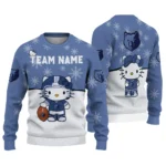Memphis Grizzlies Sweater Customized Hello Kitty Blue Best Selling