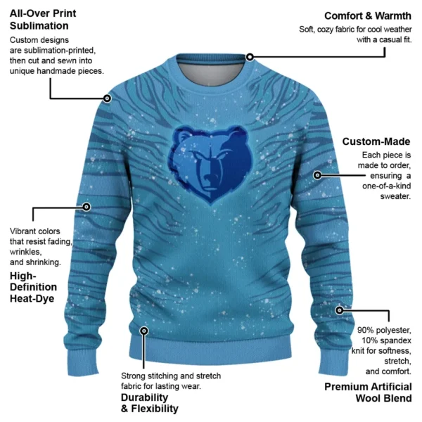 Memphis Grizzlies Sweater Personalized Tiger Pattern New Arrival