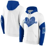 Memphis Tigers Hoodie Custom Scribble Heart Blue White Best Selling