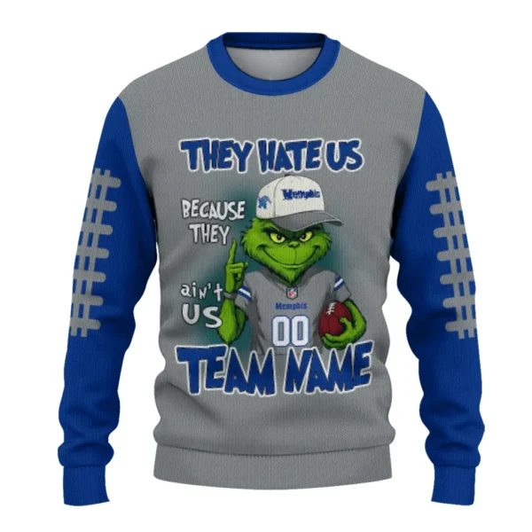 Memphis Tigers Sweater Custom Grinch Fierce Blue Best Selling
