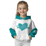 Miami Dolphins Hoodie Customized Scribble Heart Aqua White Best Selling