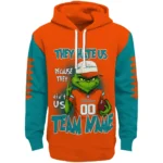 Miami Dolphins Hoodie Personalized Grinch Fierce Aqua Best Selling