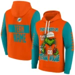 Miami Dolphins Hoodie Personalized Grinch Fierce Aqua Best Selling
