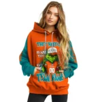 Miami Dolphins Hoodie Personalized Grinch Fierce Aqua Best Selling