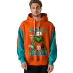 Miami Dolphins Hoodie Personalized Grinch Fierce Aqua Best Selling