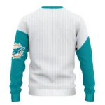 Miami Dolphins Sweater Personalized Heart Sketch Aqua White Best Selling
