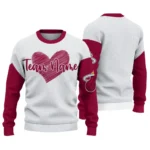 Miami Heat Sweater Custom Heart Sketch Red White Best Selling