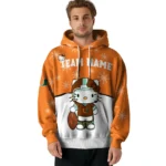 Miami Hurricanes Hoodie Custom Hello Kitty Orange Best Selling