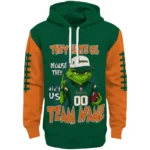 Miami Hurricanes Hoodie Personalized Grinch Fierce Orange Best Selling
