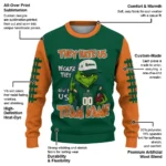Miami Hurricanes Sweater Customized Grinch Fierce Orange Best Selling