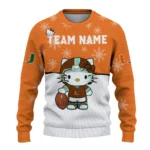 Miami Hurricanes Sweater Personalized Hello Kitty Orange Best Selling