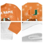 Miami Hurricanes Sweater Personalized Hello Kitty Orange Best Selling