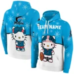 Miami Marlins Hoodie Custom Hello Kitty Blue Best Selling