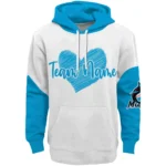 Miami Marlins Hoodie Customized Scribble Heart Blue White Best Selling