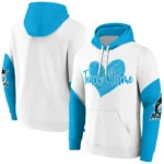 Miami Marlins Hoodie Customized Scribble Heart Blue White Best Selling