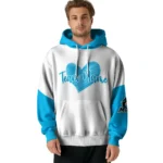 Miami Marlins Hoodie Customized Scribble Heart Blue White Best Selling