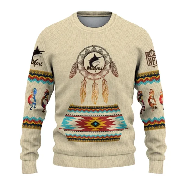 Miami Marlins Sweater Customized Dreamcatcher Feathers Best Selling