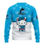 Miami Marlins Sweater Personalized Hello Kitty Blue Best Selling