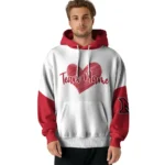 Miami Redhawks Hoodie Customized Scribble Heart Red White Best Selling