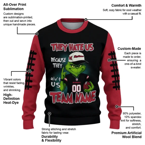 Miami Redhawks Sweater Customized Grinch Fierce Red New Arrival