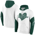 Michigan State Spartans Hoodie Personalized Scribble Heart Green White Best Selling