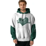 Michigan State Spartans Hoodie Personalized Scribble Heart Green White Best Selling