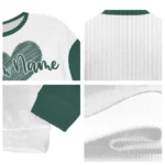 Michigan State Spartans Sweater Custom Heart Sketch Green White Best Selling