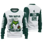 Michigan State Spartans Sweater Personalized Grinch Fierce Green Best Selling