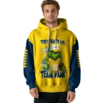 Michigan Wolverines Hoodie Customized Grinch Fierce Blue Best Selling